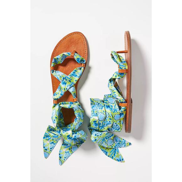 Vera for Anthropologie Scarf Gladiator Sandals - Picture 4 of 7